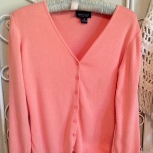 💋Silk Salmon Ann Taylor Cardigan💋