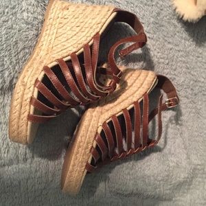 Brown Wedge Open Toed