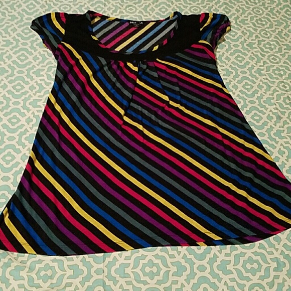 Rainbow Stripe Tee