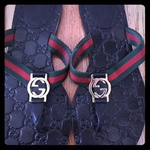 gucci gg web sandals
