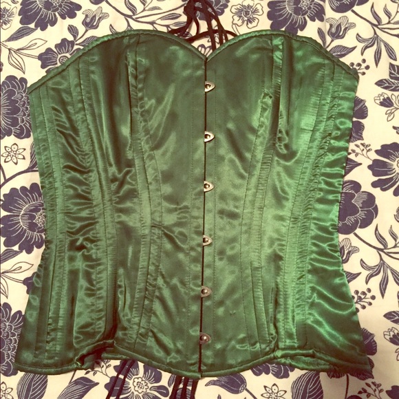 Emerald green Orchard Corset steel boned corset