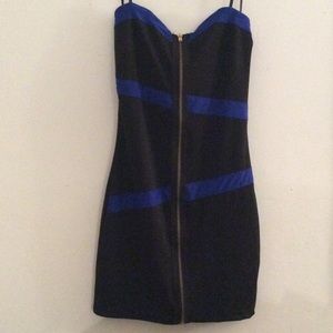 Fiore Strapless Black/Cobalt Blue Bodycon Dress Fiore Strapless Black/Cobalt Blue Bodycon Dress