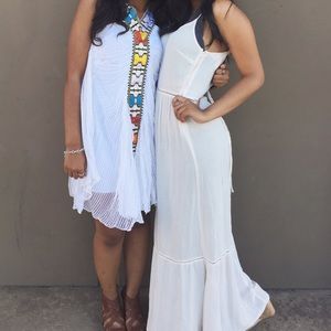 White long flowy maxi dress