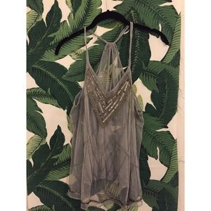 Beaded chiffon top