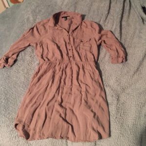 Tan long sleeve dress