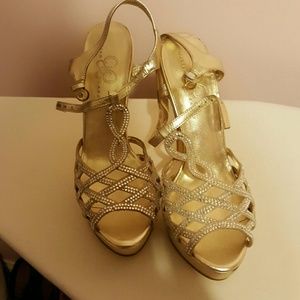 Gold Platform Heels