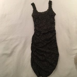 Victoria's Secret green lace ruched dress