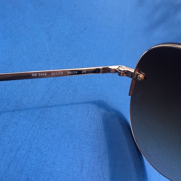 Ray-Ban Rimless Aviator Sunglasses RB3449 - Picture 2 of 2
