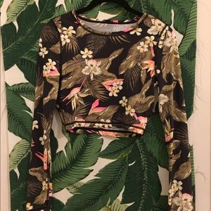 Tropical Billabong Rash Guard NWT