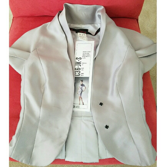 Super Gorgeous Metallic Silver Designer Blazer