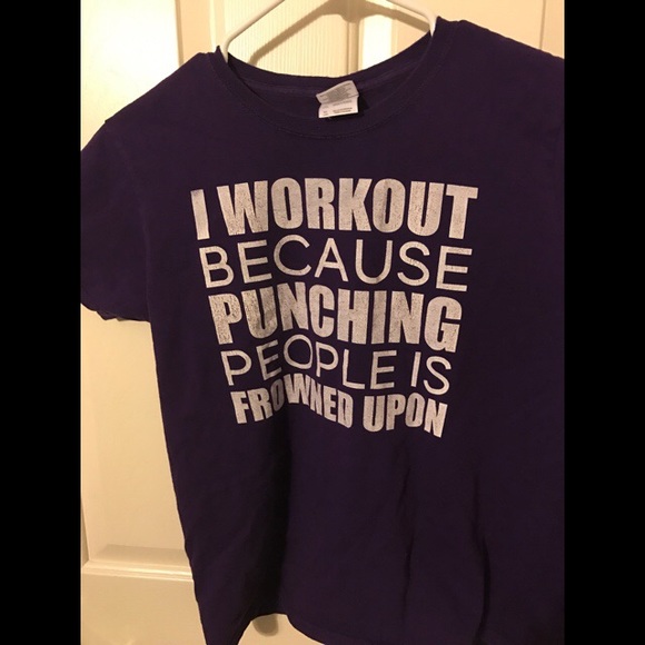 Purple workout t-shirt