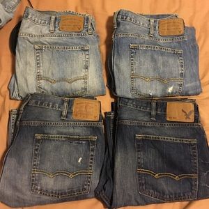 Mens American eagle jeans lot 38x32