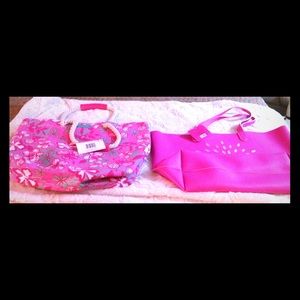 2 pink tote bags 👛👛❤️