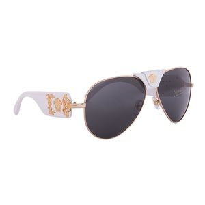 Authentic Versace Medusa Aviators white and gold