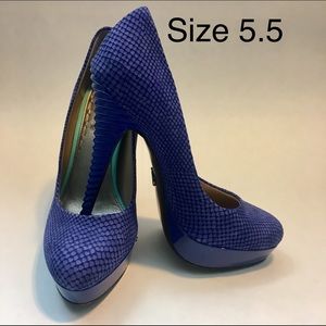 Royal Blue Kalyssa Platform Pumps