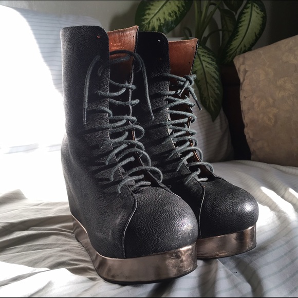 Jeffrey Campbell Shoes - Jeffrey Campbell boot with metallic platform