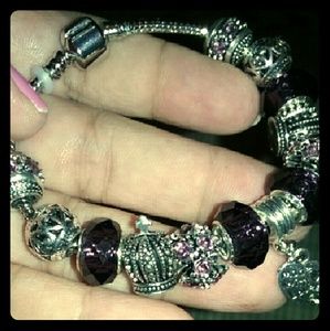 Purple crown bracelet