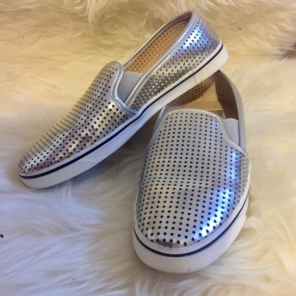 Silver Dolce Vita Slip-ons