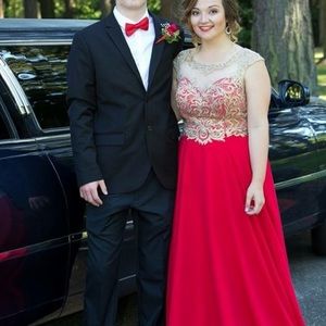 Red prom dress size 10