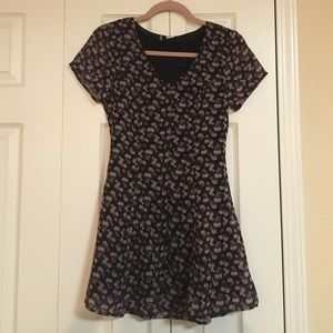H&M floral deep-V neck dress