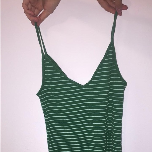 Green Striped tank