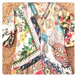 Johnny Was silk tunic