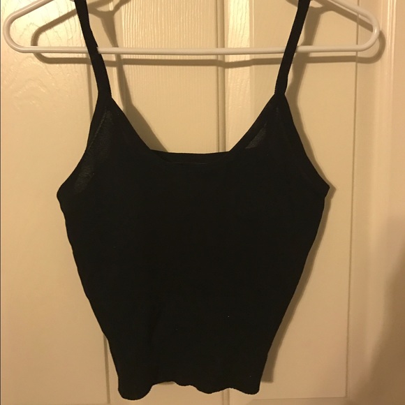 Black dressy crop top