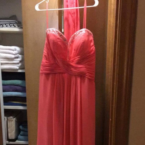 Coral dress long