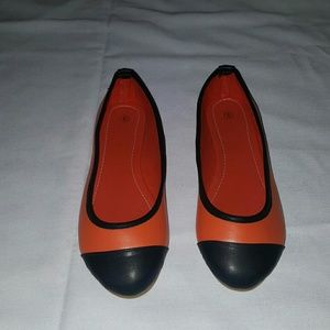 Black & Orange flats