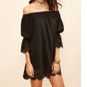 Black off shoulder dress