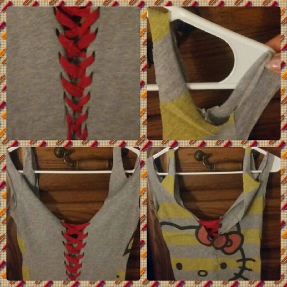 Hello kitty v-neck crop tank top