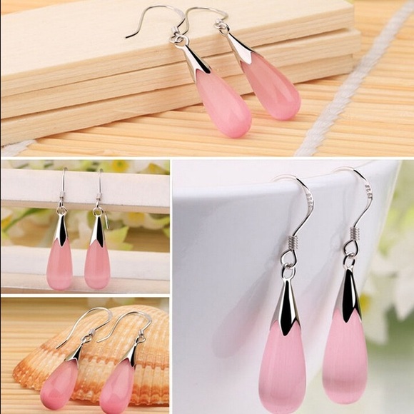 ❤️4 for $20 Sale❤️elegant pink drop earrings - Picture 2 of 3