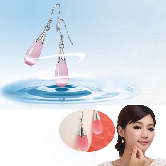 ❤️4 for $20 Sale❤️elegant pink drop earrings - Picture 3 of 3
