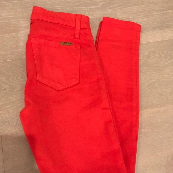 BOLD 🔥 Red-Orange Skinny Jeans by JOE'S Jeans!