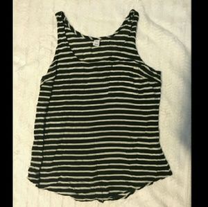 Black & white striped blouse