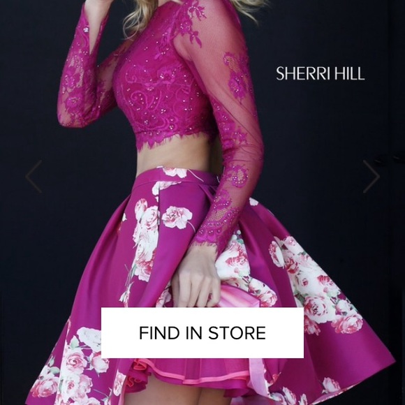 Pink Sherri hill 2 piece dress