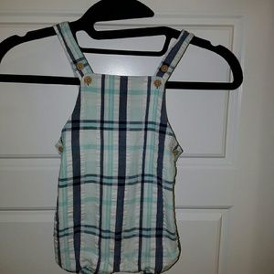 Janie and Jack Plaid Shortalls