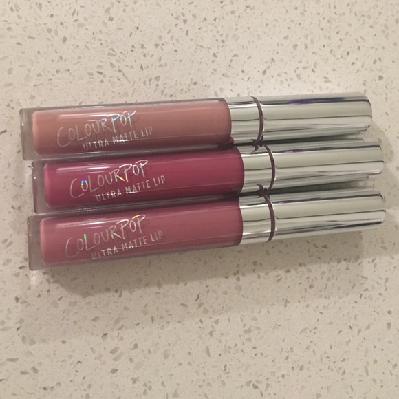 Colourpop ultra matte: trap, viper, and lumiere 2
