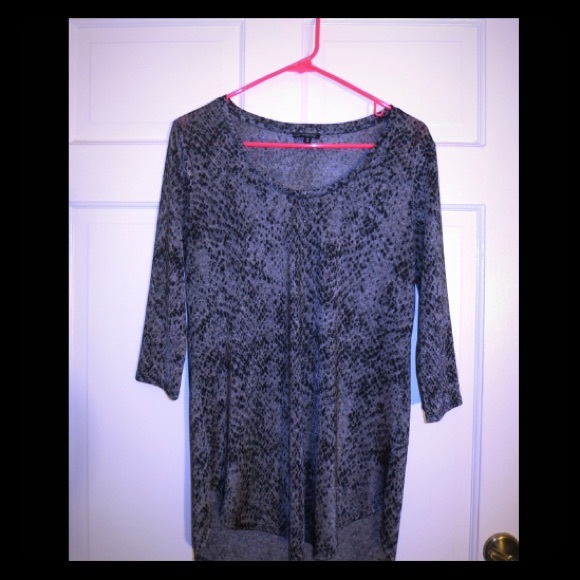 Leopard Print Gray Top