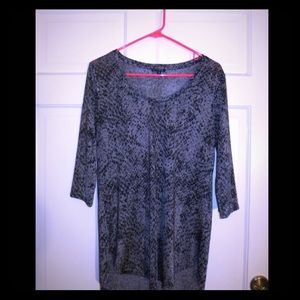 Leopard Print Gray Top