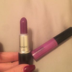 Mac purple heroin lipstick and lipgloss collection