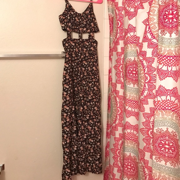 pins & needles maxi cut out dress