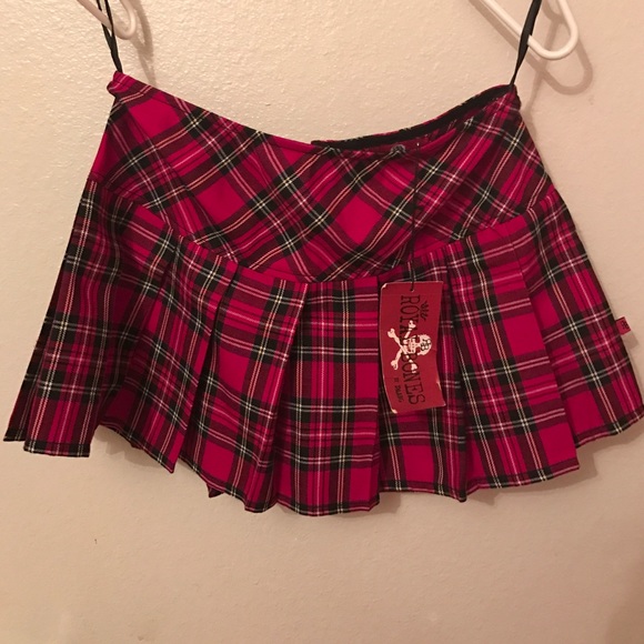 Royal bones plaid mini skirt