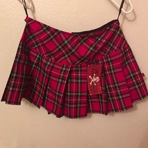 Royal bones plaid mini skirt