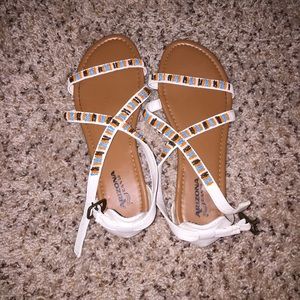 White sandals