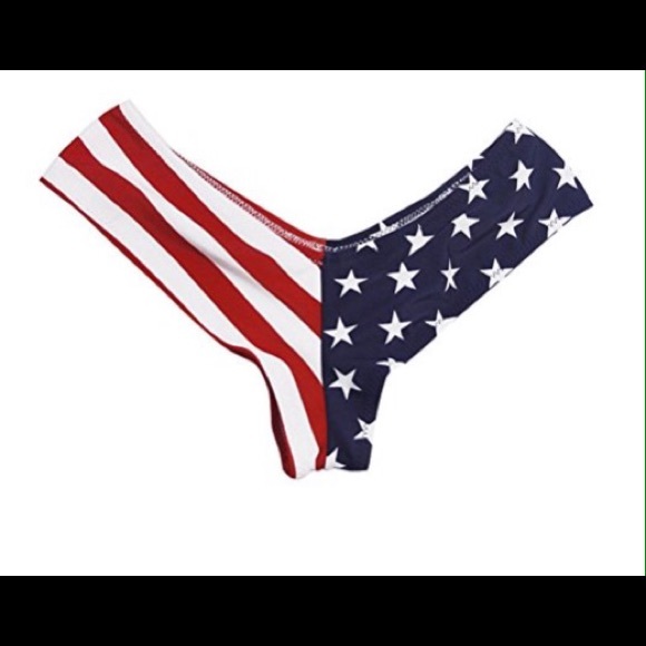 USA Flag Brazillian V-style Bikini Bottoms only