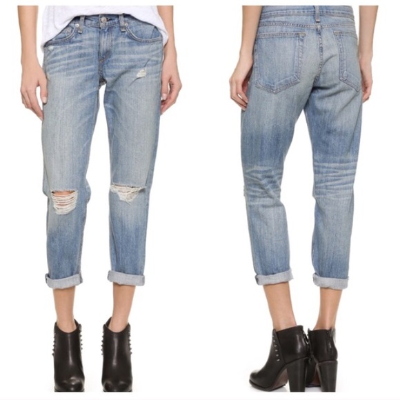 NWT rag & bone Shredded Boyfriend Jeans