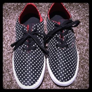 Supra Shoe Vans Style Black White Polka Dot Sz 10