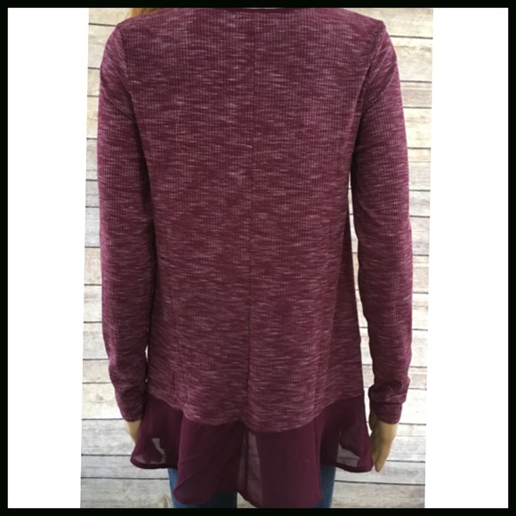 ❌SOLD ❌MARLED TOP CHIFFON HEM ❌SOLD❌ - Picture 7 of 8