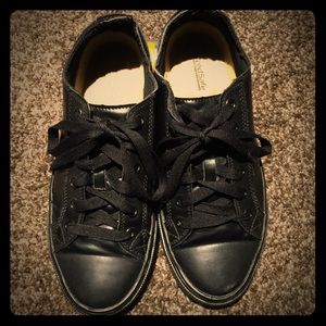 TredSafe Shoe Black Leather Converse Style Sz7 / 9